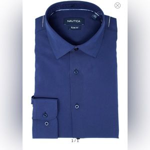 Nautica Men’s 15/15.5 / Medium Navy Performance Super Shirt